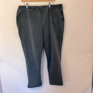 Talbots elasticized waist grey light weight jeans. 20W